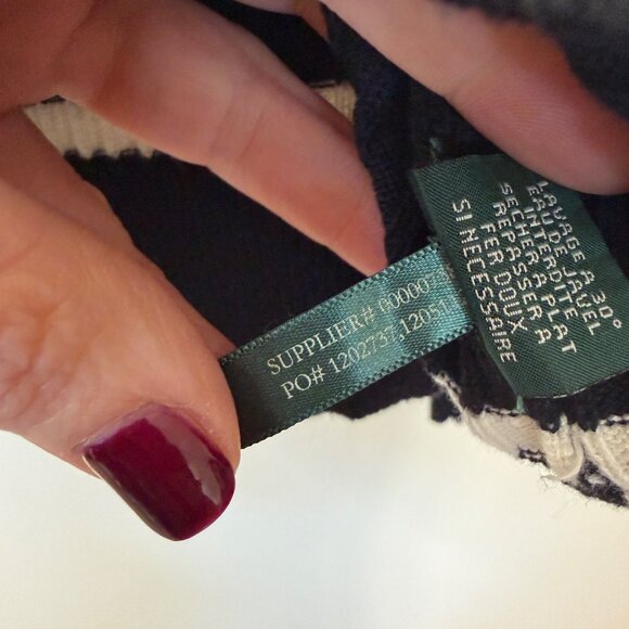 Ralph Lauren Mock Neck Ribbed Knit Striped Sweater Womens Size XL Classic Preppy - Picture 6 of 7